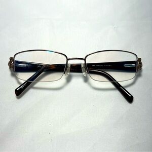 Vera Bradley Half-Rimless Brown Paisley Eyeglasses with Case - Frames Only